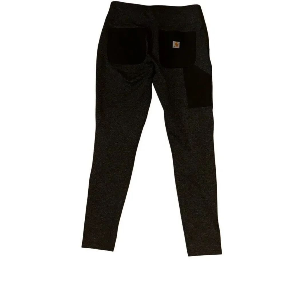 Carhartt FORCE FITTED lightweight UTILITY LEGGING women sz MED 8 gray/ black - Picture 10 of 12